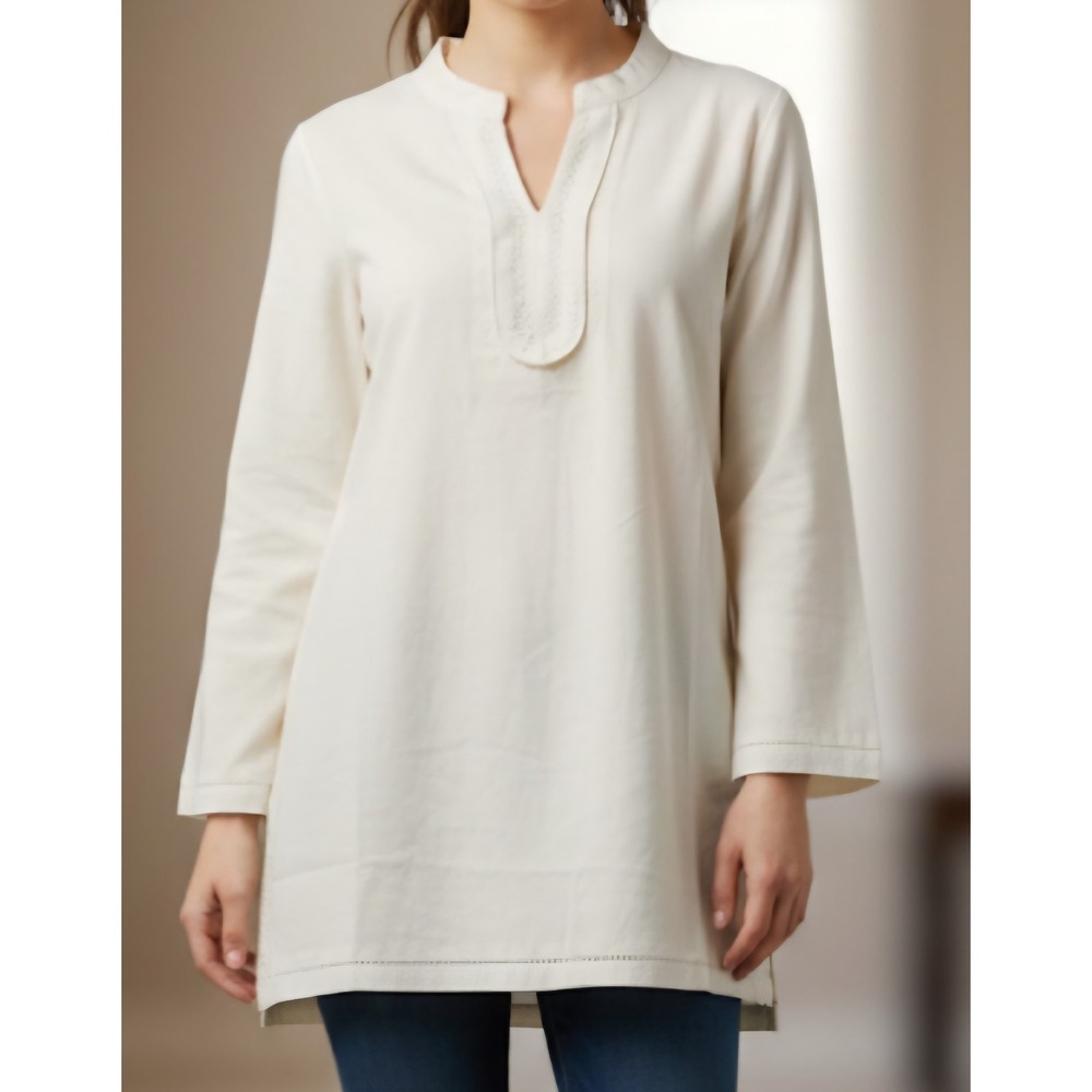 French Curve Long Sleeve Women's Blouse Size Small (S) 100% LINENโ